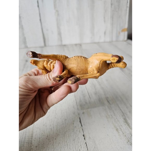 Vintage plastic Italy sheep large nativity decor Xmas religious brown - Picture 10 of 10